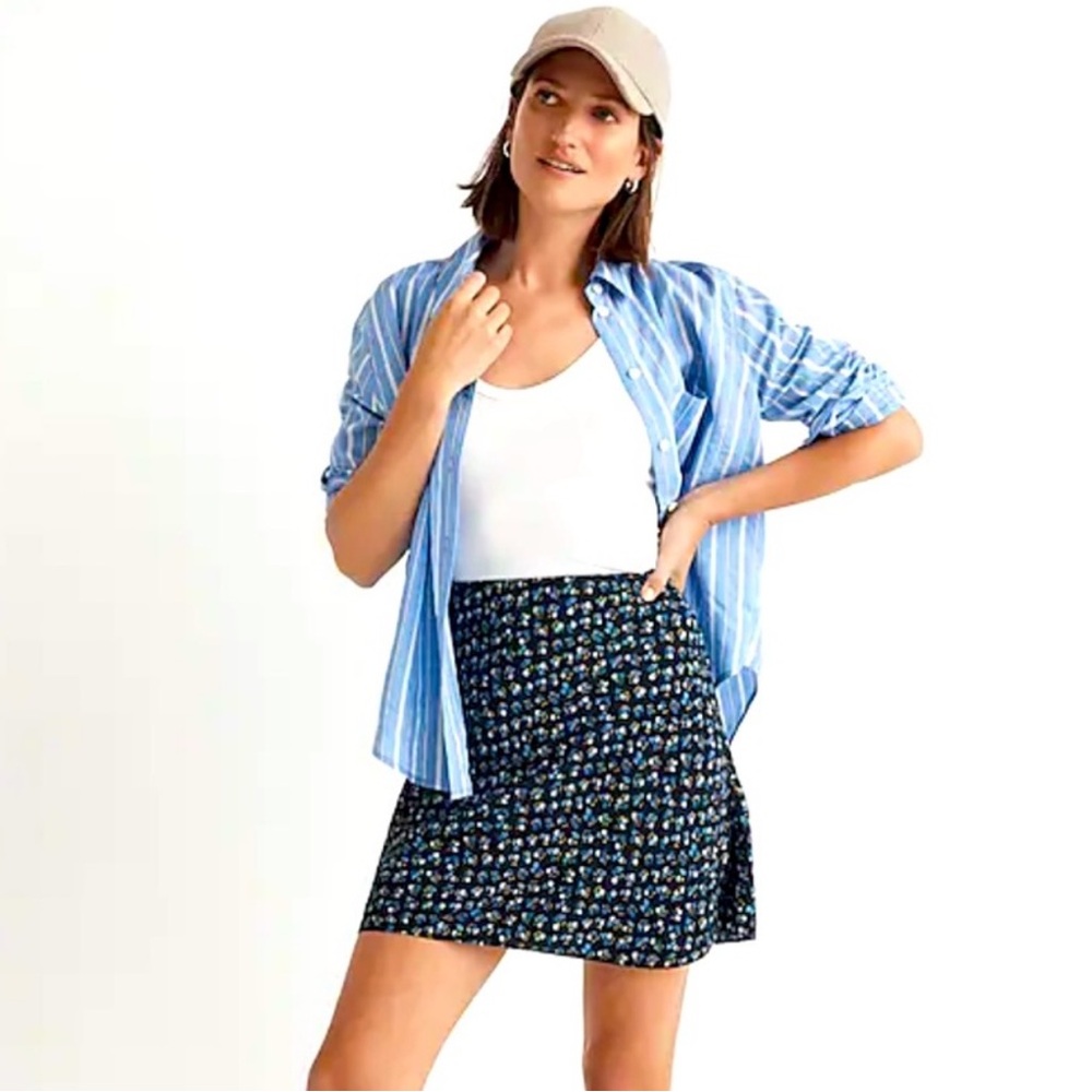 NWOT Madewell Blue Floral Mini Skirt Size 2